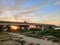 Bridge with a road and a sunset meghna bridge evening time