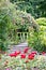 Bridge in the rose garden, Dublin Botanical Garden, Ireland