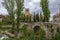 Bridge and San Juan Church in Aranda de Duero, Burgos province,