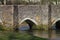 A bridge with several arches over the river Fowey at Lostwithiel