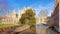 The Bridge of Sigh at Saint John`s College, viewed in the morning in Cambridge University, Cambridge city, England