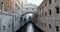 Bridge of Sighs and canal, nobody in the morning in Venice, Italy