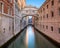 Bridge of Sighs and Doge`s Palace in Venice, Italy