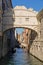 Bridge of sighs with gondola under the bridge in Venice