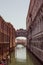 The bridge of Sighs over Rio di Palazzo connecting New prison and Dodge`s Palace