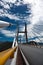 Bridge, sky, clouds