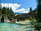 Bridge and a small hydroelectric power plant at Triglavska Bistrica river near Mojstrana, Slovenia