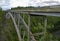 Bridge spanning a deep gulch