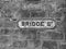 Bridge Stree sign in Chepstow, black and white