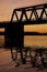 Bridge at sunset, Deventer, The Netherlands