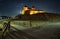 Bridge to the castle at night