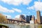 The bridge to Roosevelt Island during cherry blossom in New York City.