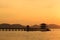 Bridge to the sea at sunset, Songkhla, Thailand