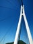The bridge tower of Tatara Bridge (å¤šã€…ç¾…å¤§æ©‹, Tatara Ohashi) above the Seto Inland Sea, JAPAN