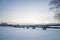 Bridge in UmeÃ¥, Sweden in Winter