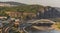 Bridge in Usti nad Labem city in summer evening