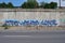 A bridge vandalized with street graffiti art