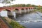 A bridge on the Venta River in Kuldiga Latvia