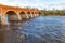 Bridge on Venta river, Kuldiga, Latvia.