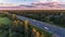 Bridge, viaduct, motorway view from above.n