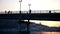Bridge walk people sunset