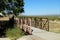 Bridge on walkway in rest area on Texas roadway