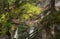 Bridge Waterfall in Italy, Trentino Alto Adige,