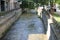 Bridge, waterfalls, river at the old town of Livadeia, Central Greece, Greece.