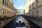 Bridge of Winter channel near the buildings Ermitage Museum. St. Petersburg, Russia