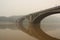 Bridge on the Yi River in a haze, China