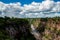 A bridge between Zimbabwe and Zambia. near Victoria Falls on Zimbabwe and Zambia border. Seven Nature Wonders of the World