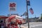 Bridgeport, California - July 12, 2019: Exterior of the Jolly Kone ice cream and massage parlour, famous along US-395