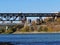 Bridges Across North Saskatchewan River With Train