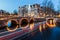 Bridges at the Leidsegracht and Keizersgracht canals intersection in Amsterdam