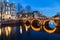 Bridges at the Leidsegracht and Keizersgracht canals intersection in Amsterdam