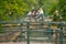 Bridges over the Amsterdam Canal and Family on Bikes