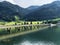 Bridges over artificial lake Sihlsee, Einsiedeln