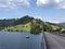 Bridges over artificial lake Sihlsee, Einsiedeln