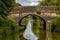 Bridges over the Kennet and Avon canal on the outskirts of Devizes in Wiltshire, UK.