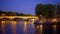 The Bridges over River Seine in Paris at night