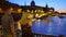 The Bridges over River Seine in Paris at night - CITY OF PARIS, FRANCE - SEPTEMBER 4, 2023