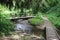 Bridges over a stream near the city of Dedovsk in the Moscow region