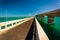 Bridges over turquoise waters in Islamorada, in the Florida Keys