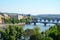 Bridges of Prague, view from Letna park