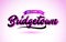 Bridgetown Welcome to Creative Text Handwritten Font with Purple Pink Colors Design