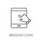 Bridging loan linear icon. Modern outline Bridging loan logo con