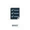 Brief icon. Simple illustration from creative package collection. Creative Brief icon for web design, templates, infographics and