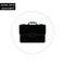 Briefcase black and white flat icon