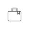 Briefcase with bookmark outline icon