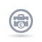 Briefcase British Pound icon - Business suitcase money symbol